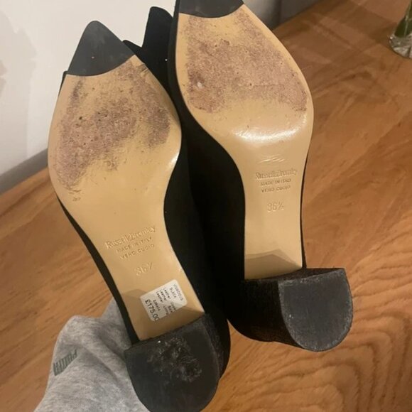 Russell & Bromley Suede Court Shoes with Bows - Picture 2 of 3